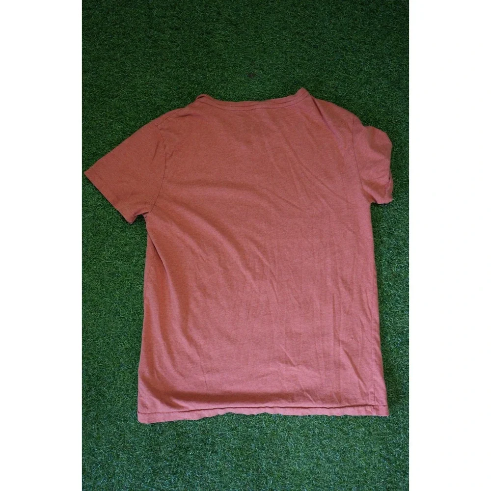 Polo Ralph Lauren T Shirt Mens S Coral Pink Logo Short Sleeve V Neck‎ Pullover